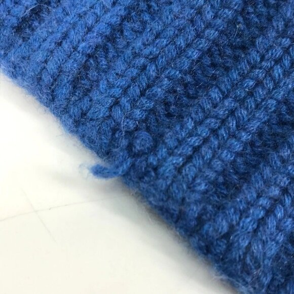 LOUIS VUITTON M75339 Echarpes helsinki leather tag Scarf Cashmere blue - Picture 6 of 10